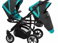 babyactive Коляска для двойни 2в1 twinni tropic green