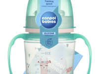 canpol 35/208 cana de invatare cu sistem anti-varsare "animals" (6+m) 240 ml.