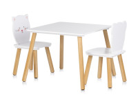 chipolino diwh02440323 masă și două scaune din mdf "ursuleț și pisicuță"