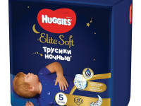 Подгузники-трусики huggies elite soft ночные 5 (12-17кг.) 17шт.