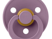 bibs Пустышка круглая латексная color s mauve (0-6 м.) 