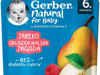 gerber piure "mere-pere-zmeura-afine" (6 m+) 80 gr.