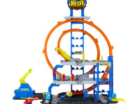 hot wheels jbm74 Игровой набор "Гараж с мега петлей"