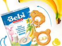 bebi premium terci de grau cu lapte, mere si banane (6 m+) 200 gr.