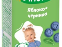 "Маленькое счастье" Сок яблоко-черника 200 мл. (5 м+)
