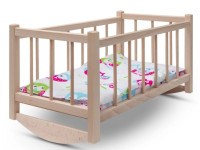 baby mix 59159 Деревянная колыбель для куклы (50 см.) 