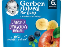 gerber Пюре "Яблоко-Черника-Банан" (6 м +) 80 гр.