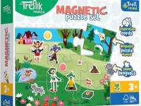 trefl 93166 puzzle magnetice "familia treflik" (23 el.)