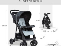 hauck carucior shopper neo ii caviar-silver