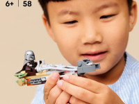 lego star wars 75436 constructor "motocicleta rapidă a lui mandalorian și grogu" (58 el.)