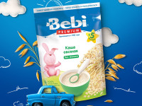 bebi premium terci de ovăz fără lapte (5 m+) 200 gr.