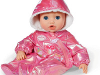 zapf creation 709597 salopetă de iarnă baby annabell roz metalizat (43 cm)