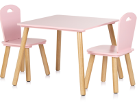 chipolino diwh02420323 Столик и 2 стульчика из МДФ (розовый)
