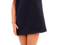 barbie jbh72 papusa "barbie basics model 01" bruneta intr-o rochie mini neagra