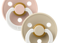 bibs suzeta rotunda din latex blush & vanilla glow (0-6 luni) 2 buc.