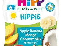 hipp 47011 piure hippis măr-banana-mango cu lapte de cocos și ovăz (6 m+) 100 gr.