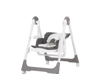 chipolino Стульчик для кормления и качели 2в1 "milk shake" sthms02404gn гранит