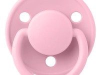 bibs Пустышка круглая латексная de lux (0-36 м.) baby pink