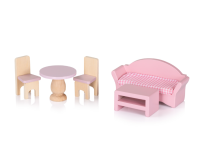 chipolino diwh02407627 Деревянный кукольный домик с 12 аксессуарами