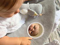 nuby id99614 pernă gonflabilă pentru joc "penguin inflatable sit up baby seat" (6 luni+)