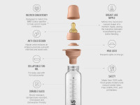 bibs biberon din sticlă (225 ml) blush