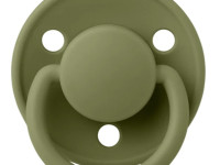 bibs Пустышка круглая силиконовая de lux (0-36 м.) olive