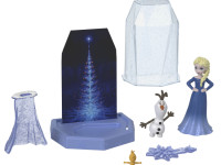 disney princess hrn77 set surpriza cu papusa frozen snow color reveal "prin gheață"