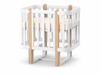 veres 05.1.1.21.06 opțiune cu saltea "patut-leagan ЛД5 monaco" (80x60 cm.) alb