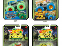 hot wheels hcb50 mașina "monster-truck" strălucește în întuneric (in sort.)