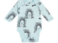 minikin 242300368 body cu mânecă lungă "hedgehog" (m.68) albastru