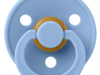 bibs suzeta rotunda din latex color s sky blue (0-6 luni)