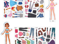 quercetti 2935 set de joc magnetic fashion "best friends"