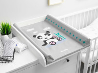 sensillo-13709 Пеленальник на комод "Панда" (70x49 см.) серый