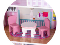 chipolino diwh02408631 casă pentru păpuși din lemn cu 9 accesorii