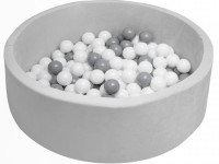 new baby 52588 Детский сухой бассейн с мячами (серый)