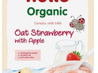 holle organic Каша молочная овсяная с яблоками и клубникой (6 м+) 250 гр.