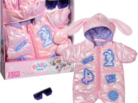 zapf creation 834190 set de haine pentru păpuși  baby born salopeta de iarna (43 cm.)