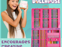 total office gd-1115 set de colorat in trusa "gabby's dollhouse" (137 piese)