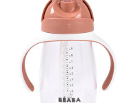 beaba cana anti-varsare cu pai 300 ml. (8 m.+) "terracotta" b913586