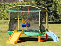chipolino trampg0242g loc de joacă cu tobogan și trambulină (200 cm)
