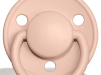 bibs suzeta rotunda din silicon de lux (0-36 luni) blush