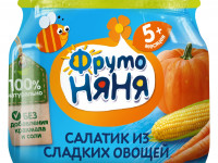 ФрутоНяня Пюре "Салатик из сладких овощей" 80 гр. (5 м+)