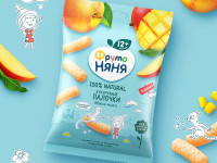 ФрутоНяня bețișoare de porumb cu măr și mango 20 g. (12 l+)
