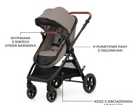 kinderkraft Коляска 3-в-1 esme бежевый