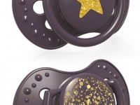 lovi 22/892 suzeta dinamica din silicon "stardust" (0-3 m) 2 buc. 