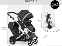 hauck Коляска для двух детей duett 2 black