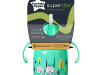 tommee tippee tt0389 cană cu pai "superstar" verde (6 luni+) 300 ml.