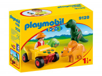 playmobil  9120 constructorul "explorer cu dinozaur" seria 1.2.3.