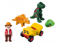 playmobil  9120 constructorul "explorer cu dinozaur" seria 1.2.3.