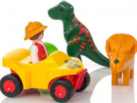playmobil  9120 constructorul "explorer cu dinozaur" seria 1.2.3.